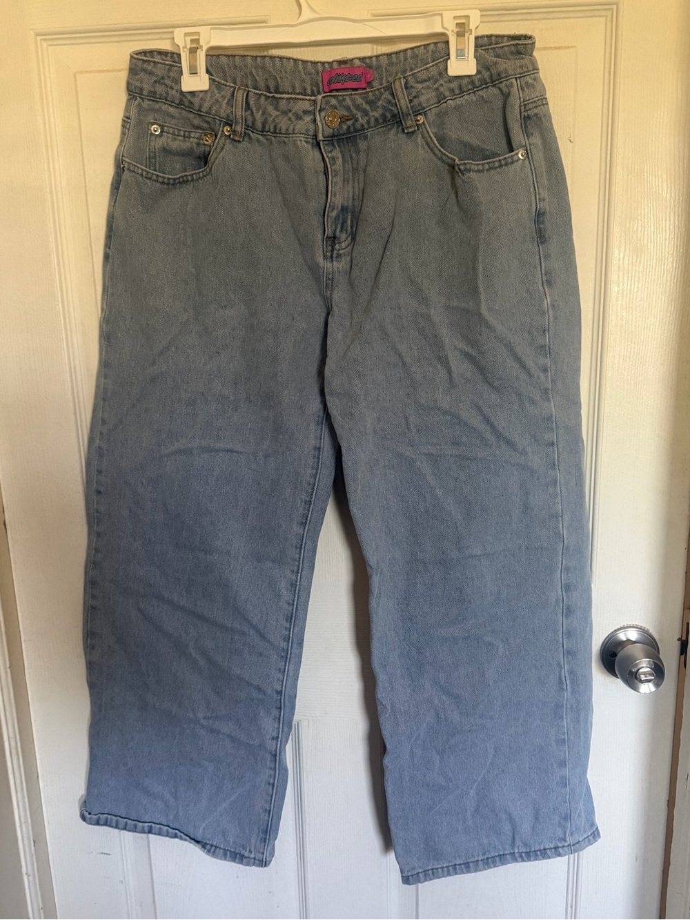Edikted Light Wash Wide Leg Jeans